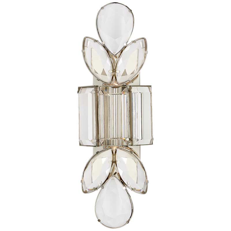 Loyd Brass Large Jewelry Crystal Wall Sconce