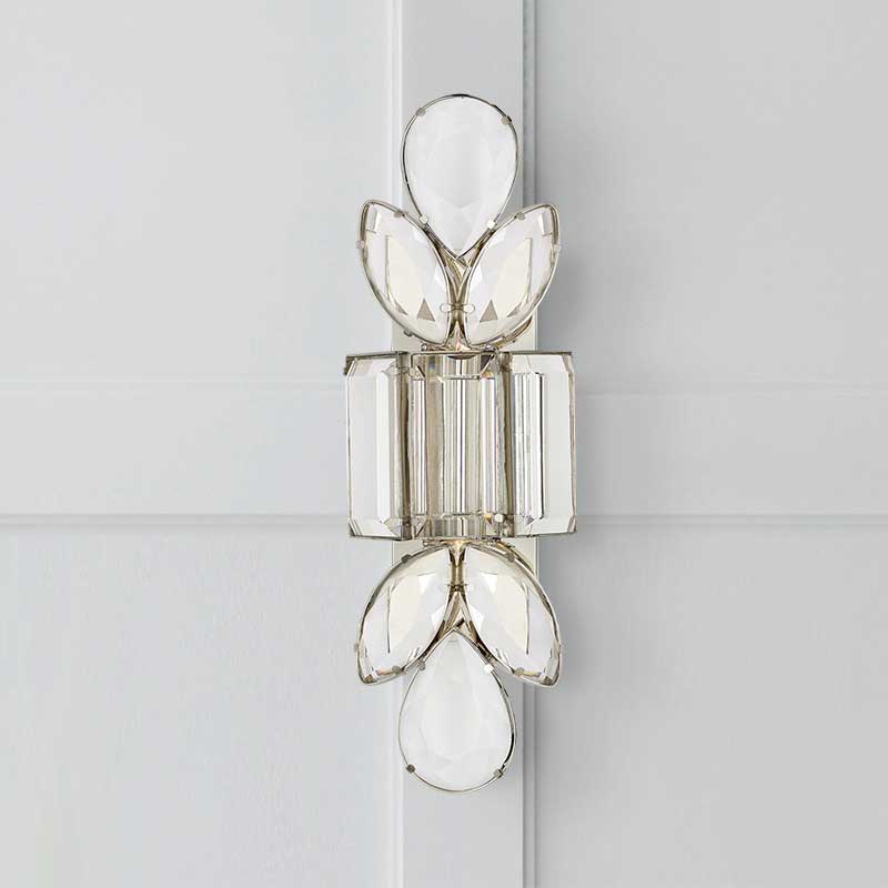 Loyd Brass Large Jewelry Crystal Wall Sconce