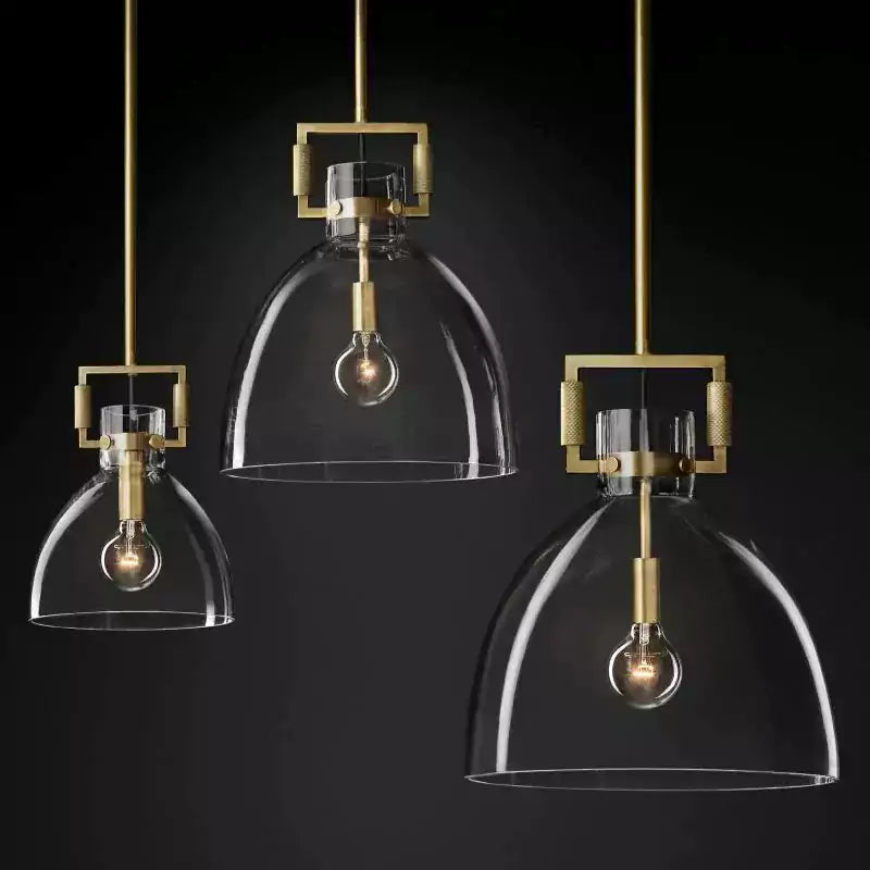Machinista Glass Cloche Pendant Light