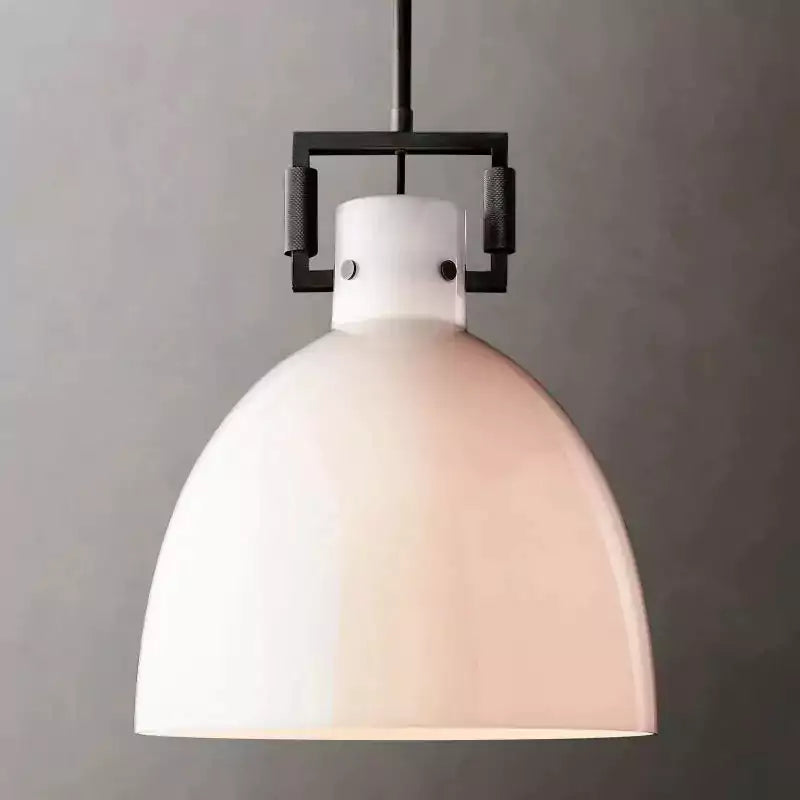Machinista Milk Glass Cloche Pendant