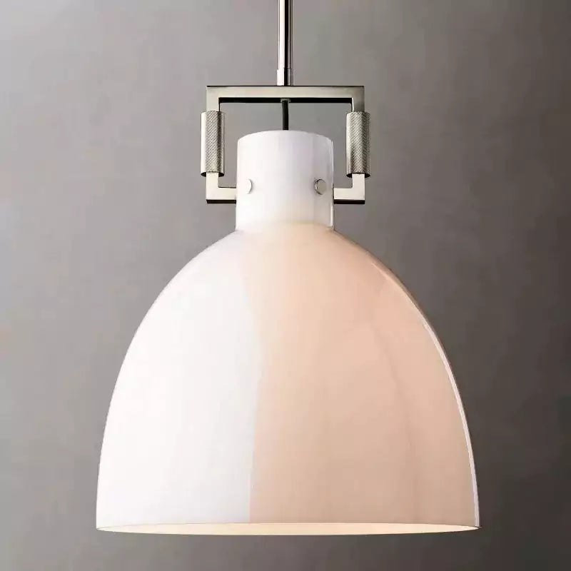 Machinista Milk Glass Cloche Pendant