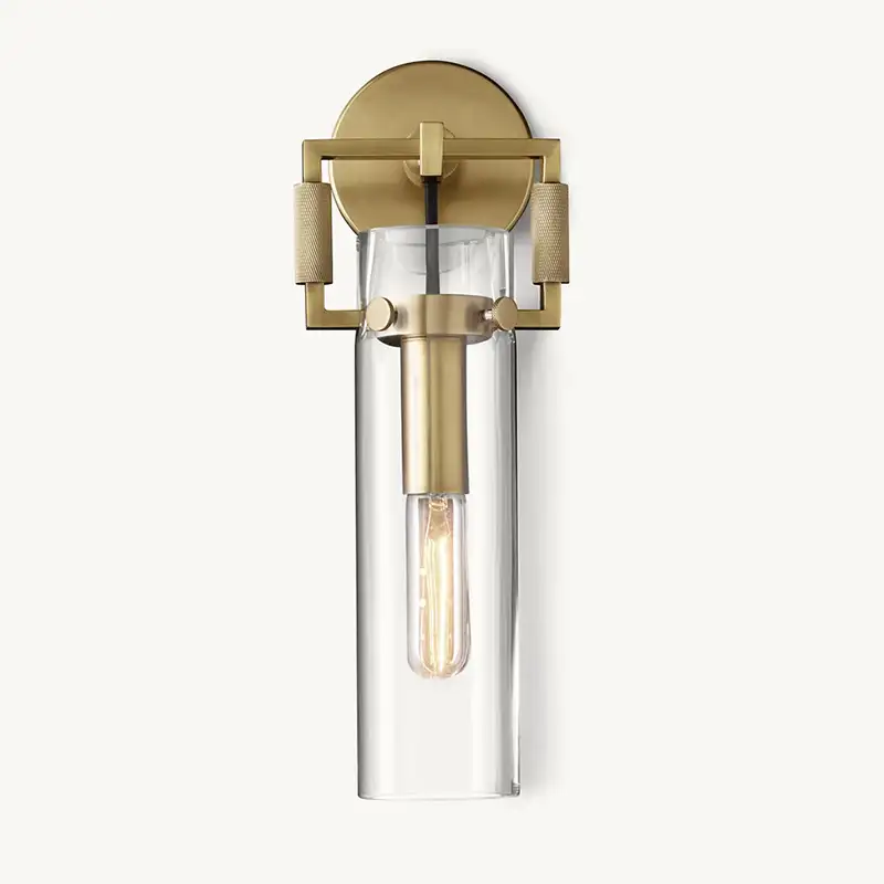 Machinista Glass Cylinder Wall Sconce 12"