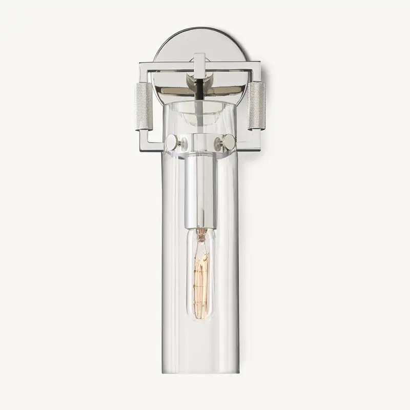 Machinista Glass Cylinder Wall Sconce 12"