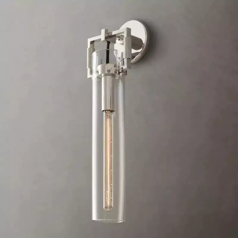 Machinista Glass Cylinder Wall Sconce 16"