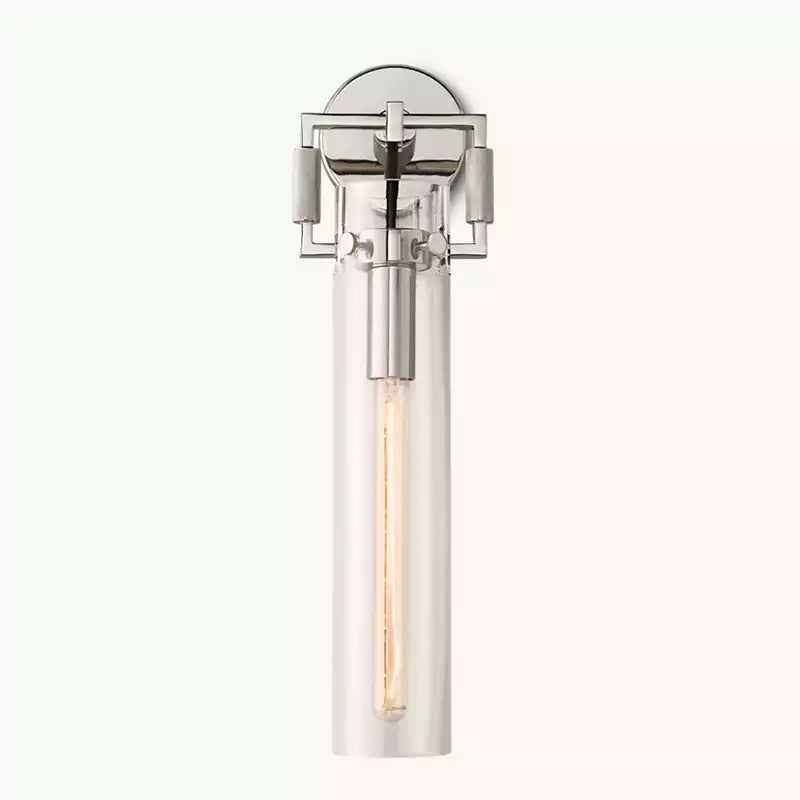 Machinista Glass Cylinder Wall Sconce 16"
