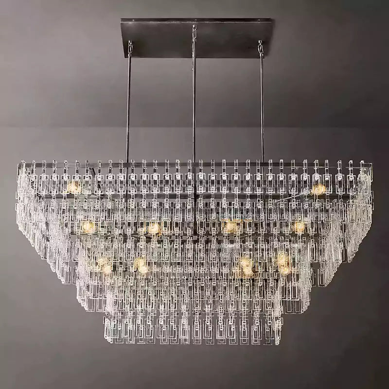Marignany Tiered Rectangular Chandelier 72"