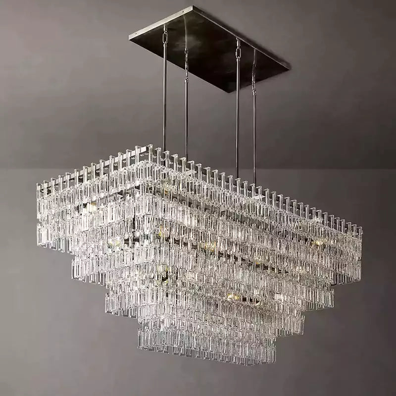 Marignany Tiered Rectangular Chandelier 72"