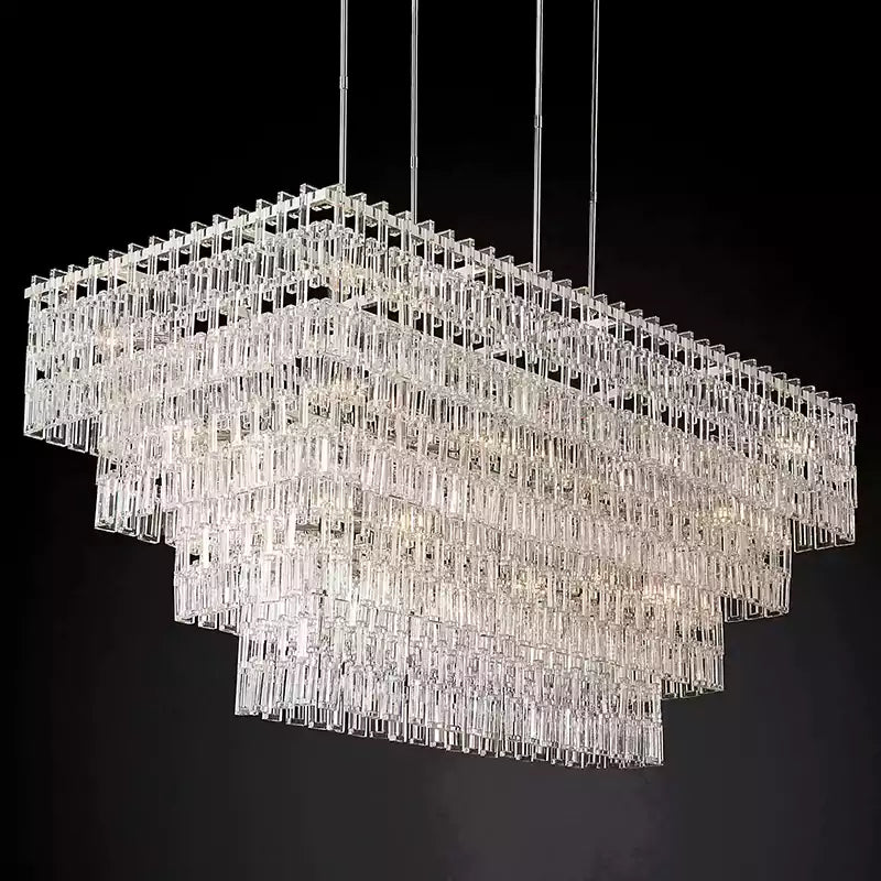Marignany Tiered Rectangular Chandelier 72"