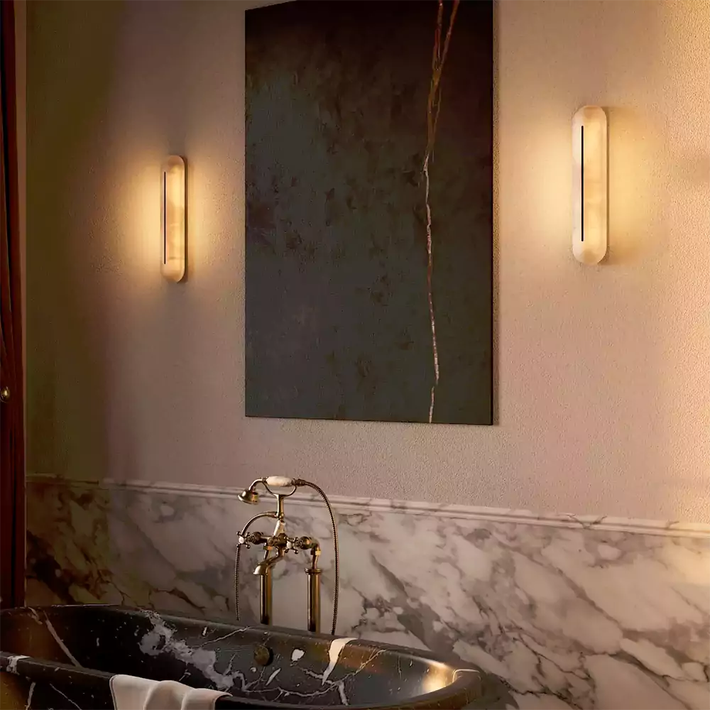 My Apex Alabaster Wall Sconce