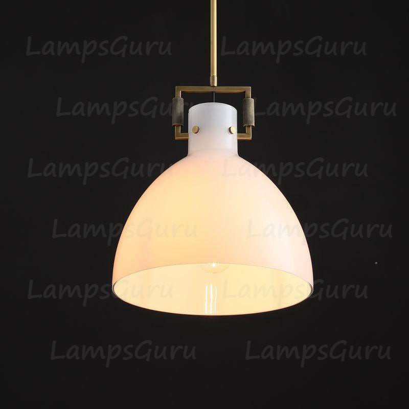 Machinista Milk Glass Cloche Pendant