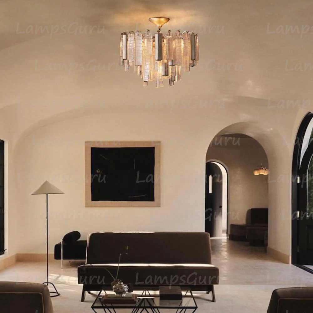 Neva Murano Glass Flush Mount Ceiling Light D18"