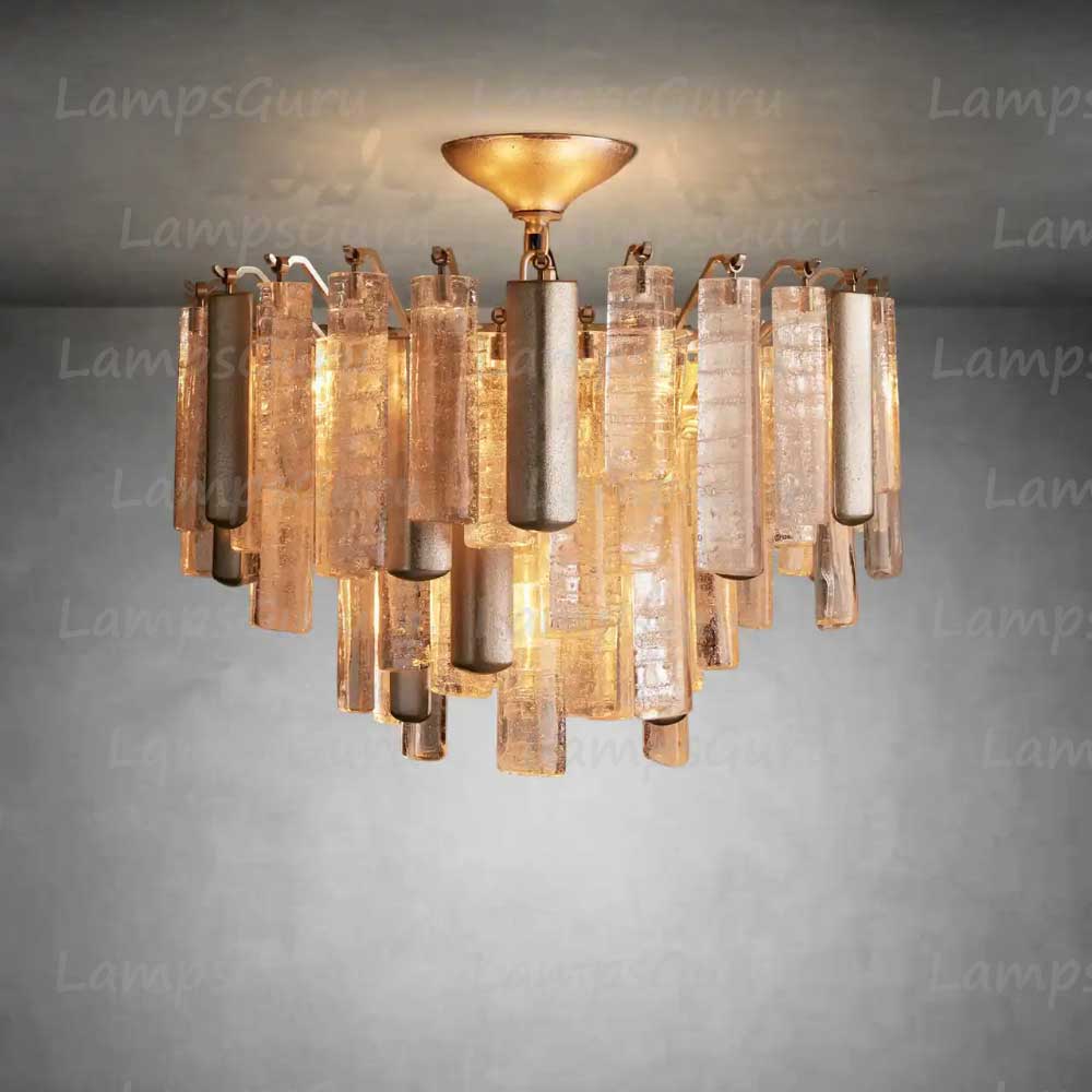 Neva Murano Glass Flush Mount Ceiling Light D18"