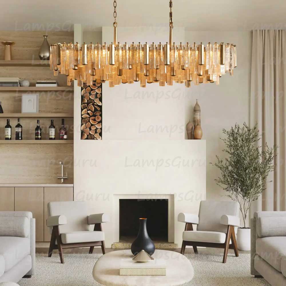 Neva Murano Glass Linear Chandelier