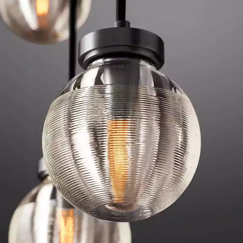 Pearls Spherical Rectangular Chandelier 36"