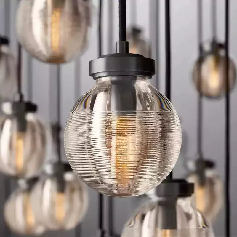 Pearls Spherical Rectangular Chandelier 72"