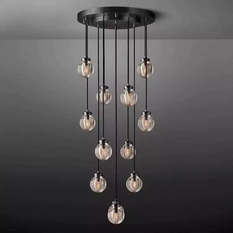 Pearls Spherical Round Chandelier 22"