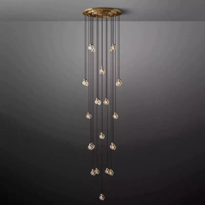 Pearls Spherical Round Chandelier 38"