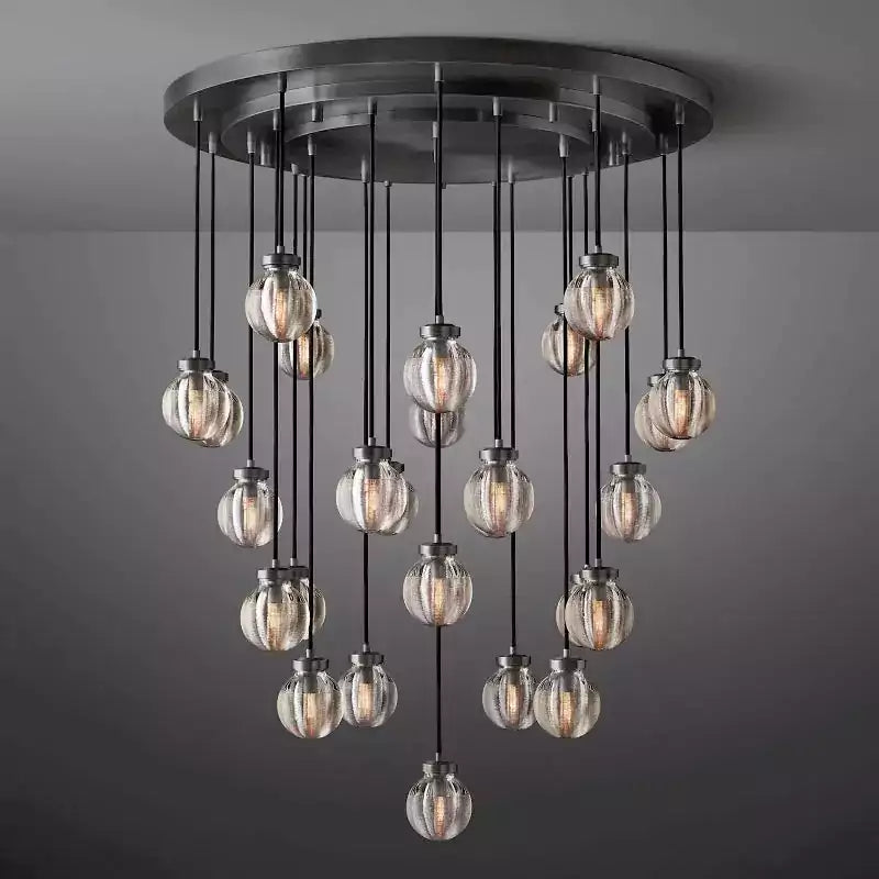 Pearls Spherical Round Chandelier 38"