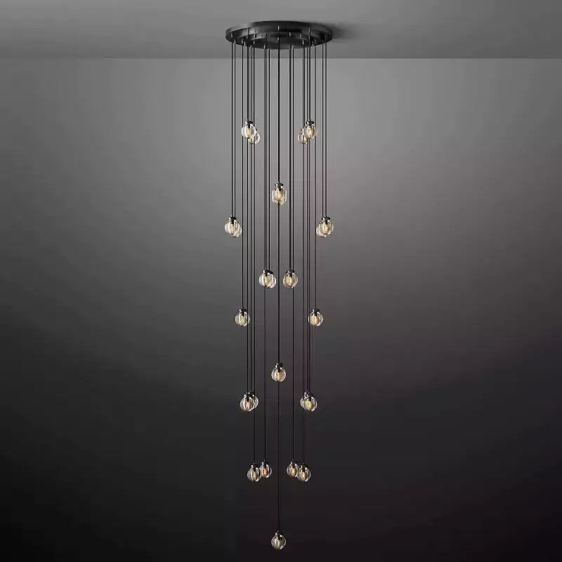 Pearls Spherical Round Chandelier 38"