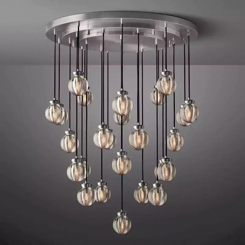 Pearls Spherical Round Chandelier 38"