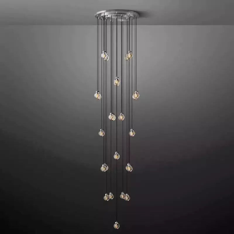 Pearls Spherical Round Chandelier 38"