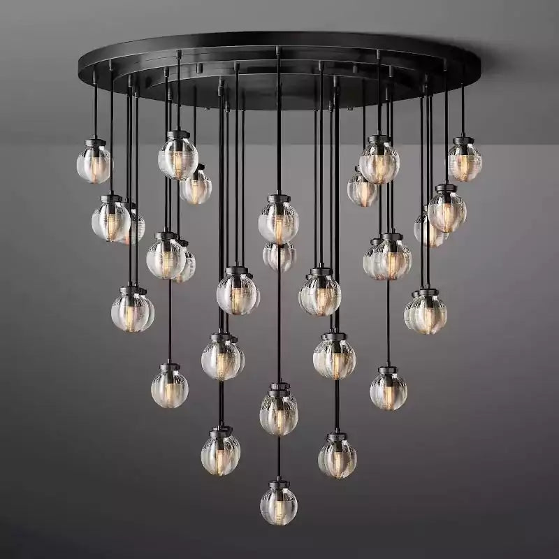Pearls Spherical Round Chandelier 48"