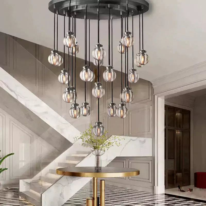 Pearls Spherical Round Chandelier 38"