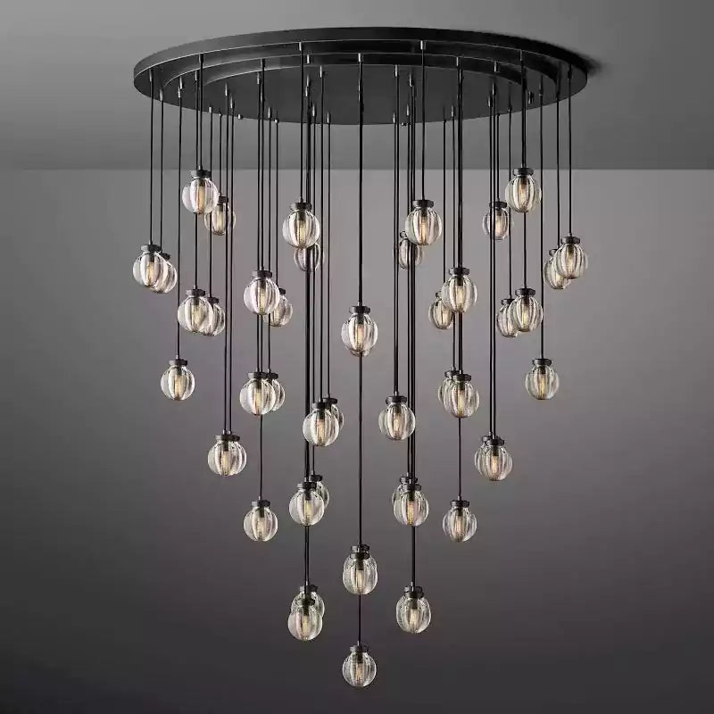 Pearls Spherical Round Chandelier 60"