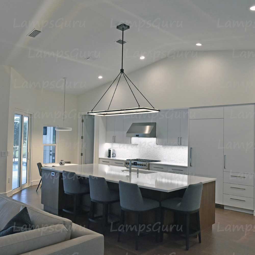 LG Peral Rectangular Chandelier 62"