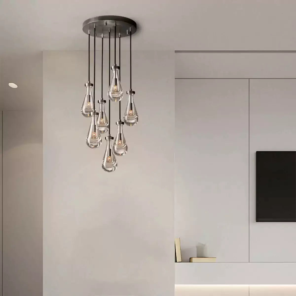 Raindrop Round Chandelier 18″