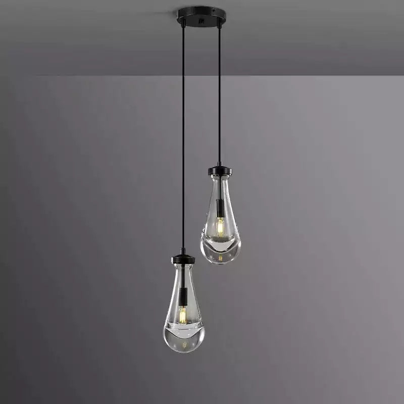 Raindrop 2 Lights Cord Round Chandelier