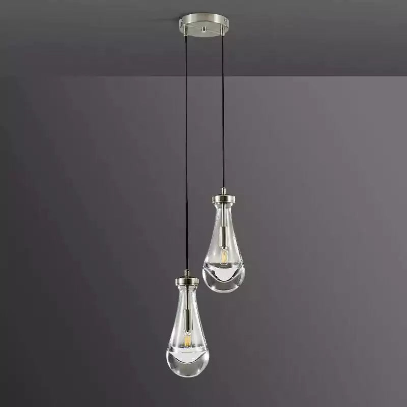 Raindrop 2 Lights Cord Round Chandelier