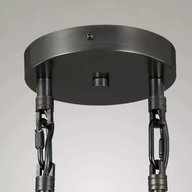 Raindrop 2 Lights Rod Round Chandelier