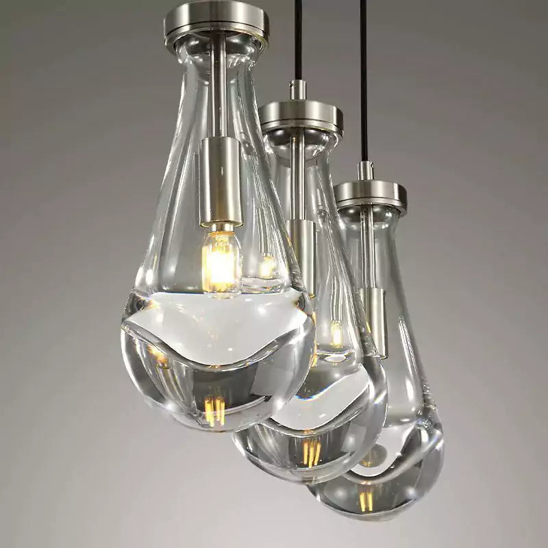 Raindrop 3 Lights Rectangular Chandelier