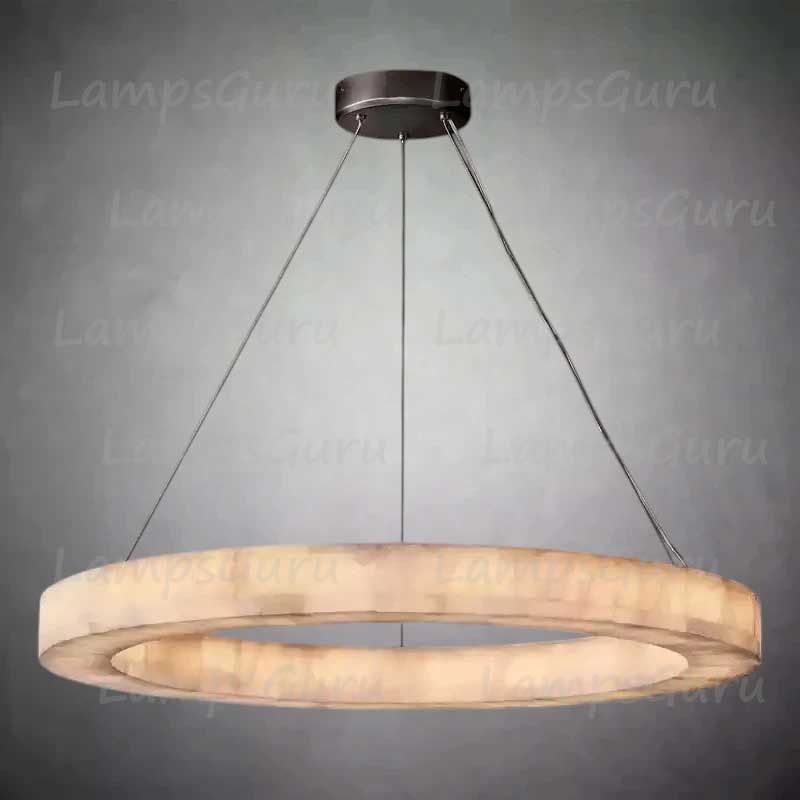 Rivagey Calcite Round Chandelier 40"