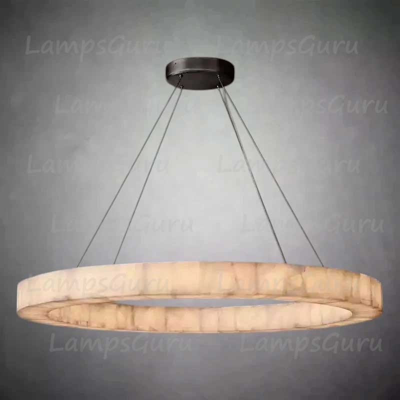 Rivagey Calcite Round Chandelier 60"
