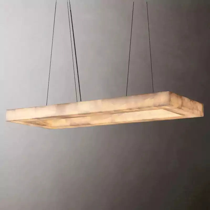 Rivagey Rectangular Calcite Chandelier 54"