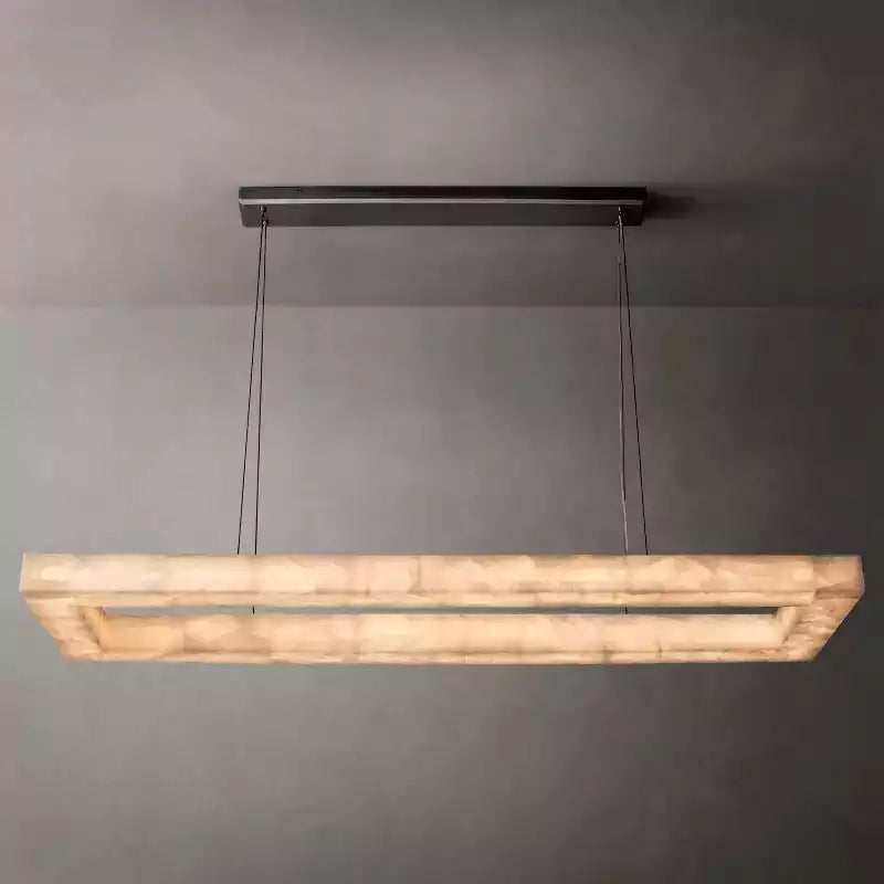 Rivagey Rectangular Calcite Chandelier 72"