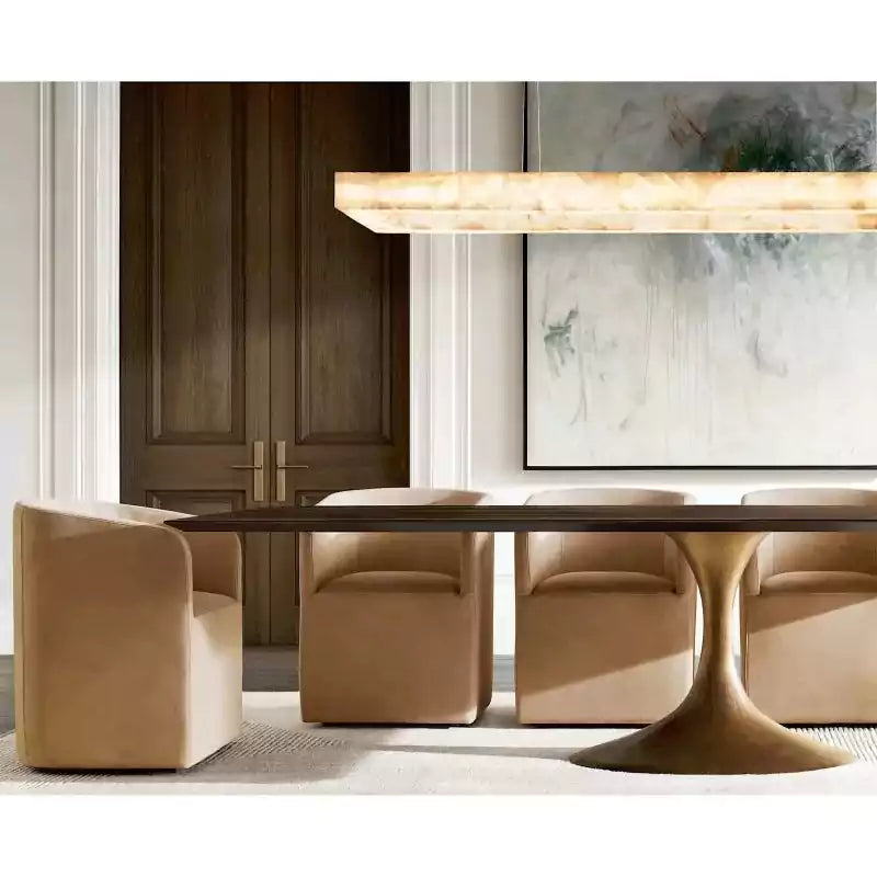 Rivagey Rectangular Calcite Chandelier 72"