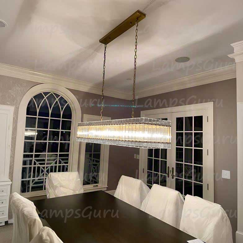 San Marcon Modern Rectangular Chandelier 72"