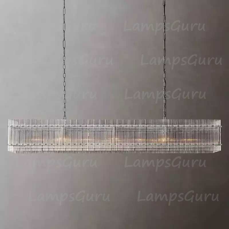 San Marcon Modern Rectangular Chandelier 72"
