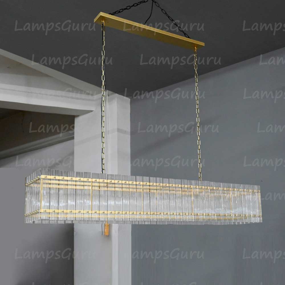 San Marcon Modern Rectangular Chandelier 72"