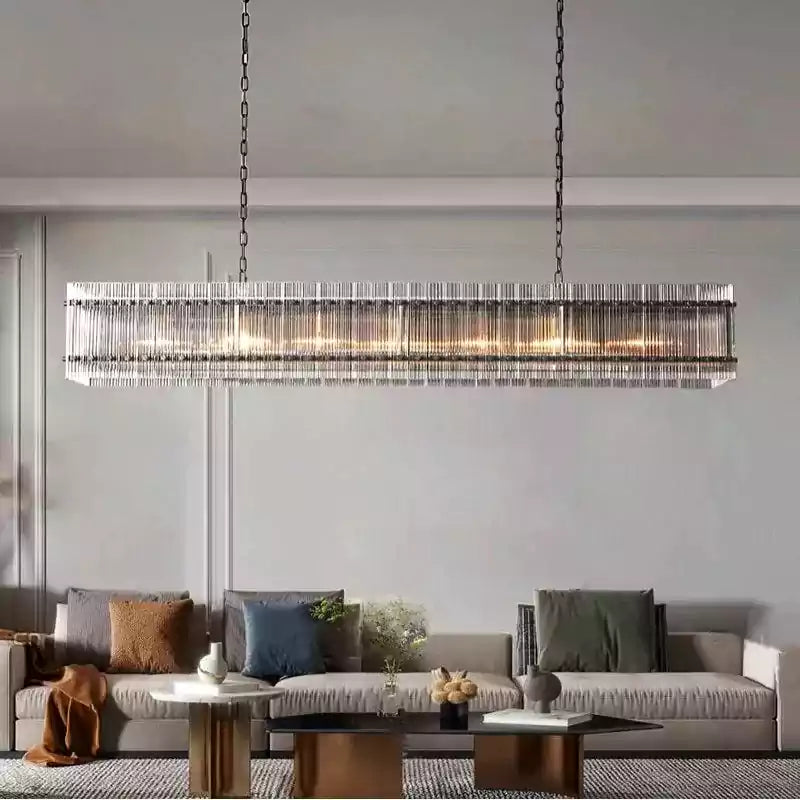 San Marcon Modern Rectangular Chandelier 72"