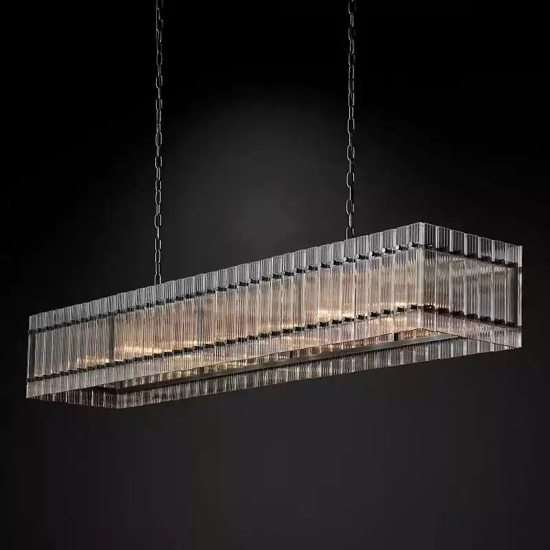 San Marcon Modern Rectangular Chandelier 72"