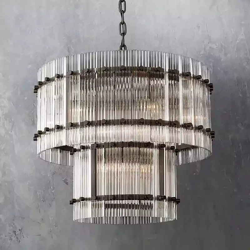 San Marcon Two Tier Round Chandelier 22"