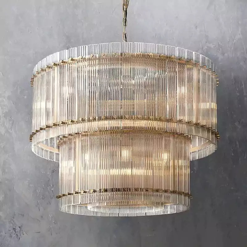 San Marcon Two Tier Round Chandelier 37"