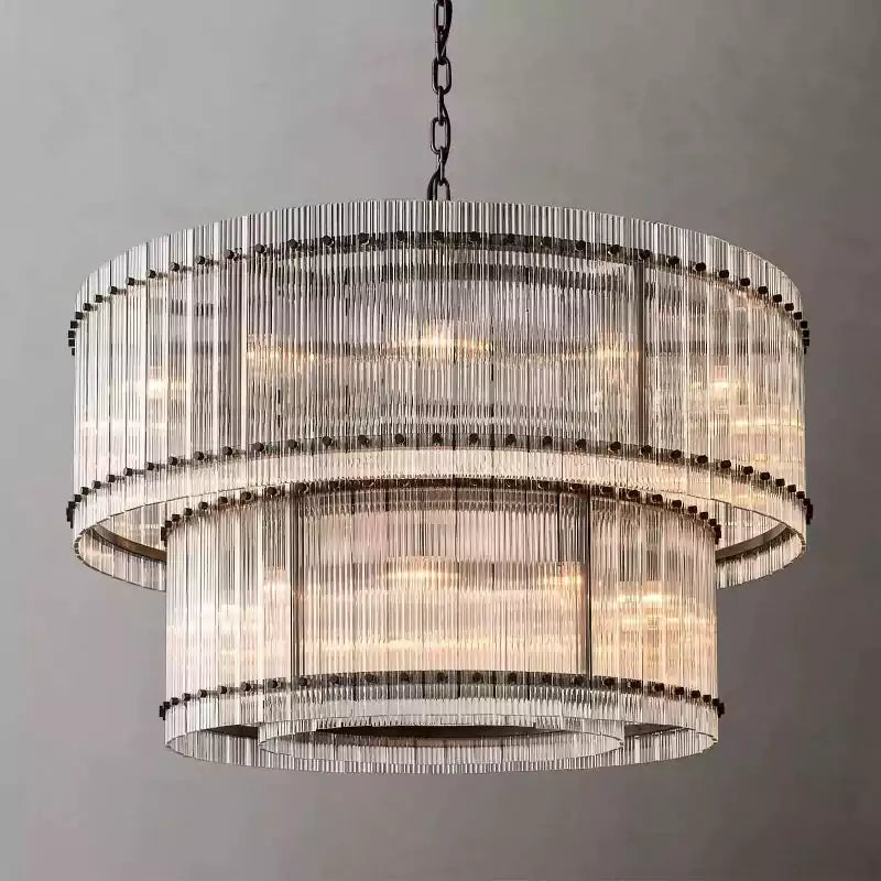 San Marcon Two Tier Round Chandelier 48"