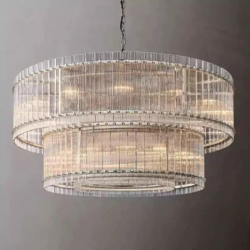San Marcon Two Tier Round Chandelier 60"