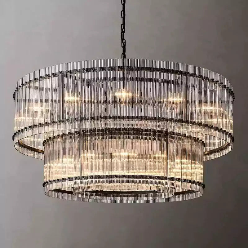 San Marcon Two Tier Round Chandelier 60"