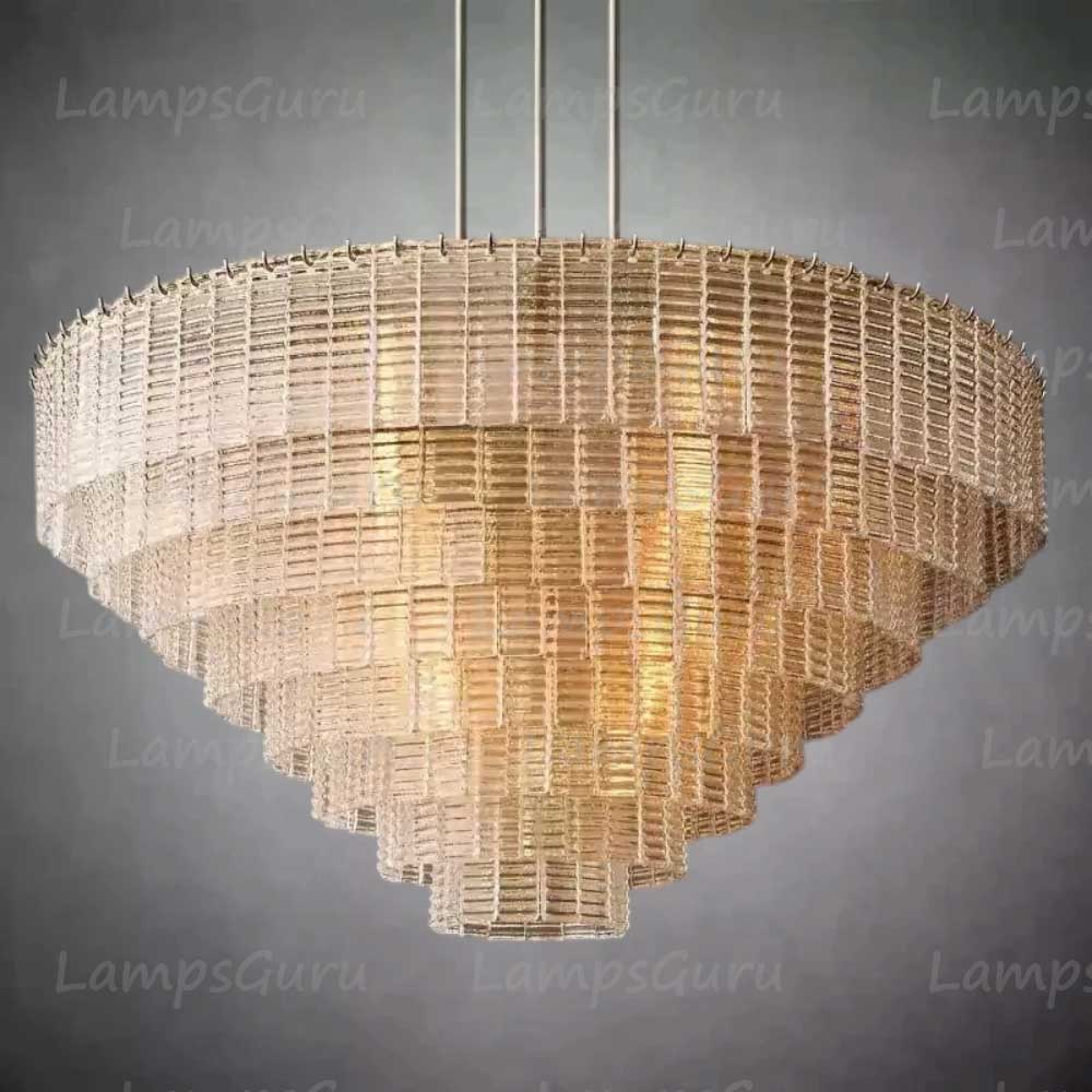 Sireney Clear Glass Round Chandelier 52"